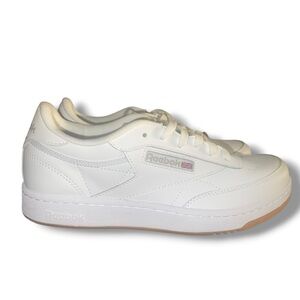 Reebok Club Classics Mens White/Gum Sole Lace-up Low-Top Sneakers Sz 6M/7.5W